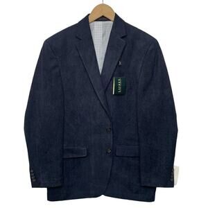 Lauren Ralph Lauren Leland Microsuede Blazer Jacket Mens Size 40R Blue NWT $225